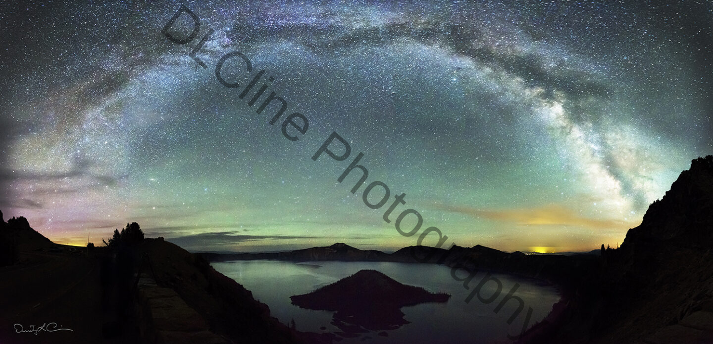Crater Lake - Milky Way - Pano
