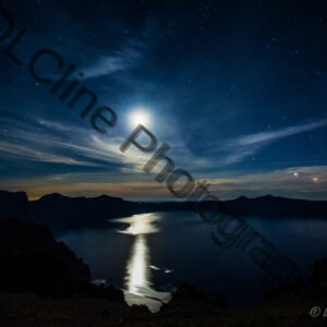 Crater Lake Moonset