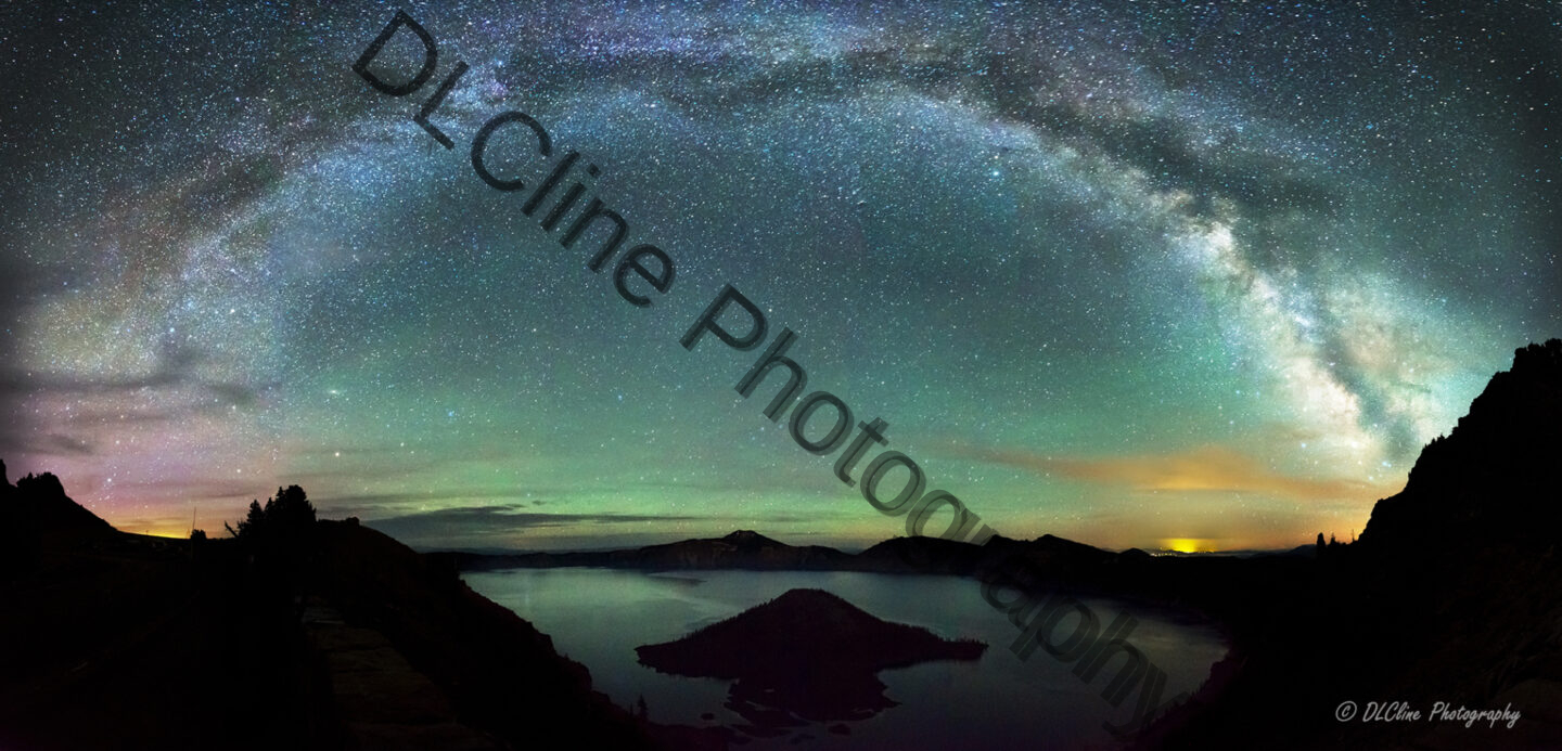 Crater Lake - Milky Way - Pano